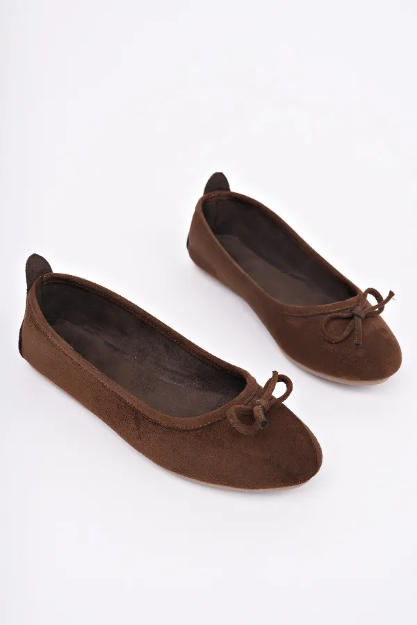 Muggo MİU Fiyonklu Kadın Deri Günlük Babet