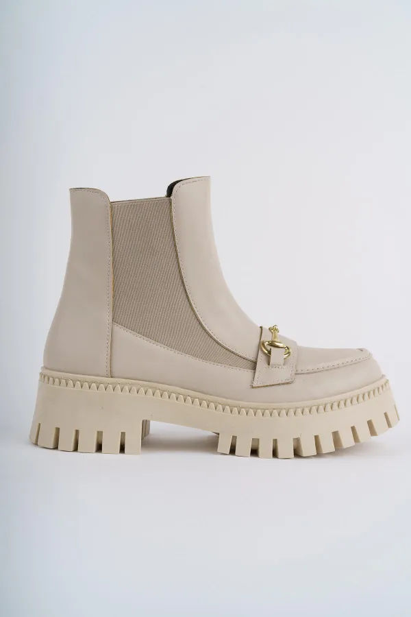 Bottines Chelsea pour femmes Muggo VESPER à boucle garantie et semelle épaisse