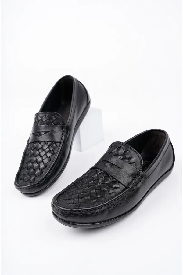 Chaussures décontractées pour hommes Muggo WOLTZ en cuir véritable classique garanti