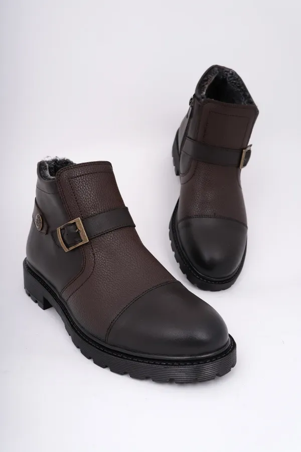 Bottes pour hommes Muggo RODRIGUEZ, garanties imperméables au froid, avec fermeture éclair et doublure en fourrure