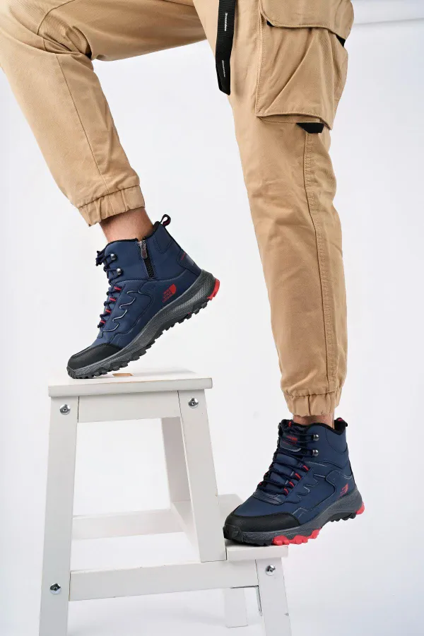 Bottes d'hiver unisexes Muggo Alaska, garanties pour la randonnée en plein air, à lacets et fermeture éclair latérale.