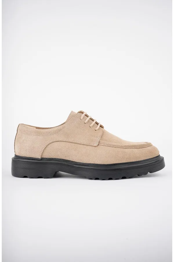 Muggo SAMUEL Chaussures pour hommes classiques et confortables en cuir véritable, style décontracté, avec semelle orthopédique épaisse.