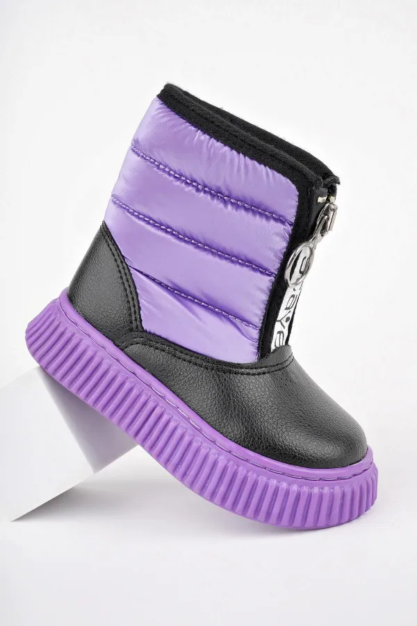 Bottes de pluie et de neige pour bébé Muggo CANDY, confort garanti, avec fermeture éclair avant et doublure en fourrure