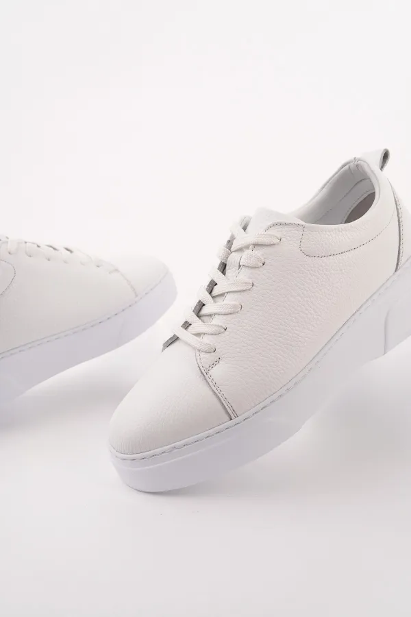 Muggo LEONS Genuine Leather Men's Thick Sole Lace-up Casual Sneaker Muggo LEONS Genuine Leather Men's Thick Sole Lace-up Casual Sneaker