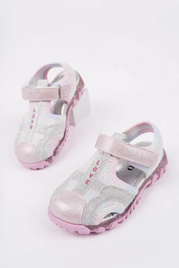 Muggo SLYVESTER Günlük Önü Kapalı Cırtlı Unisex Çocuk Sandalet