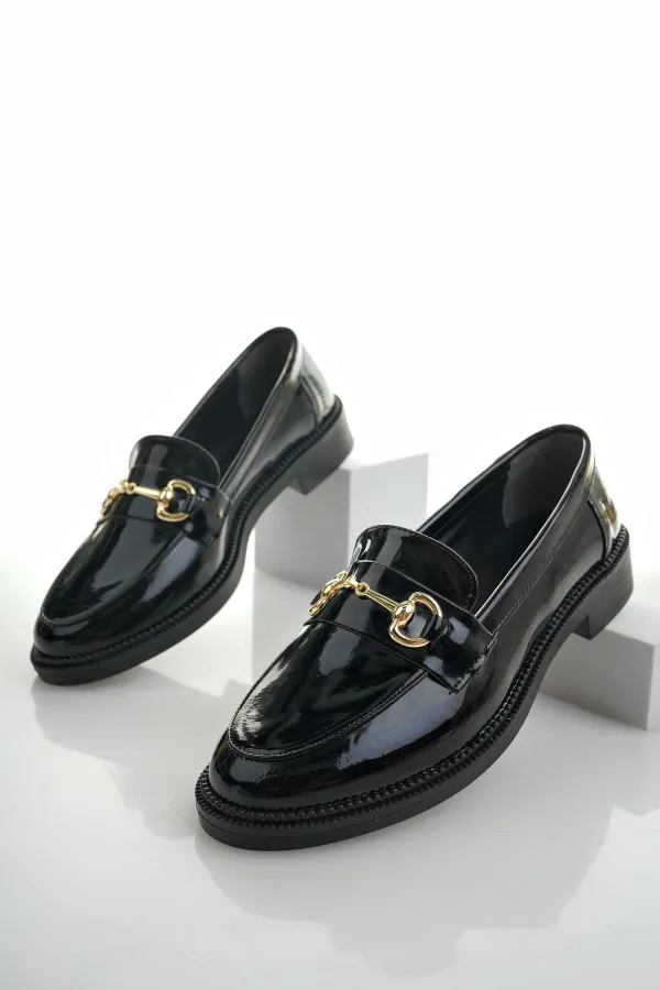 Muggo SUSSIE Guaranteed Metal Buckle Women's Loafer Casual Shoes