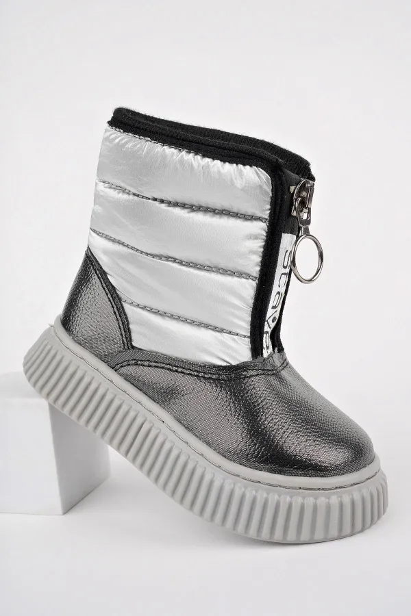 Bottes de pluie et de neige pour bébé Muggo CANDY, confort garanti, avec fermeture éclair avant et doublure en fourrure