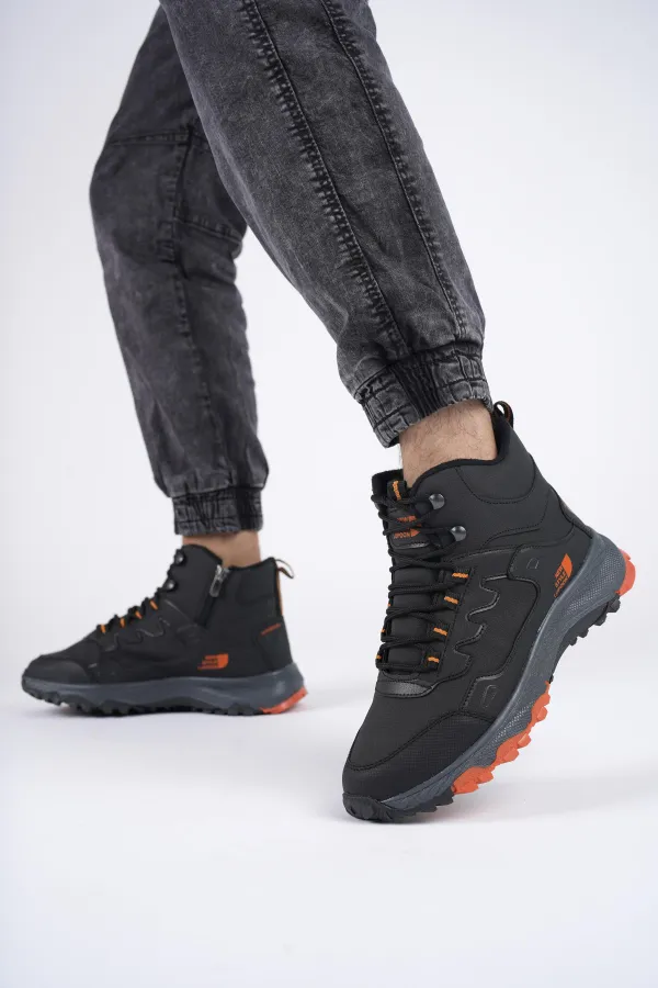 Bottes d'hiver unisexes Muggo Alaska, garanties pour la randonnée en plein air, à lacets et fermeture éclair latérale.