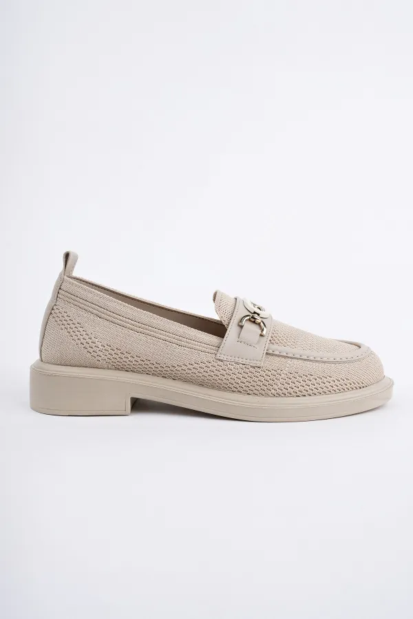 Muggo SAKURA Women's Knitted Loafer Casual Moccasin Shoes with Metal Buckle Muggo SAKURA Women's Knitted Loafer Casual Moccasin Shoes with Metal Buckle