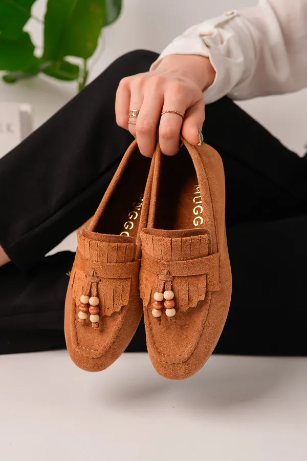 Muggo FAWN Colorful Beaded Detail Women's Casual Loafer Shoes Muggo FAWN Colorful Beaded Detail Women's Casual Loafer Shoes