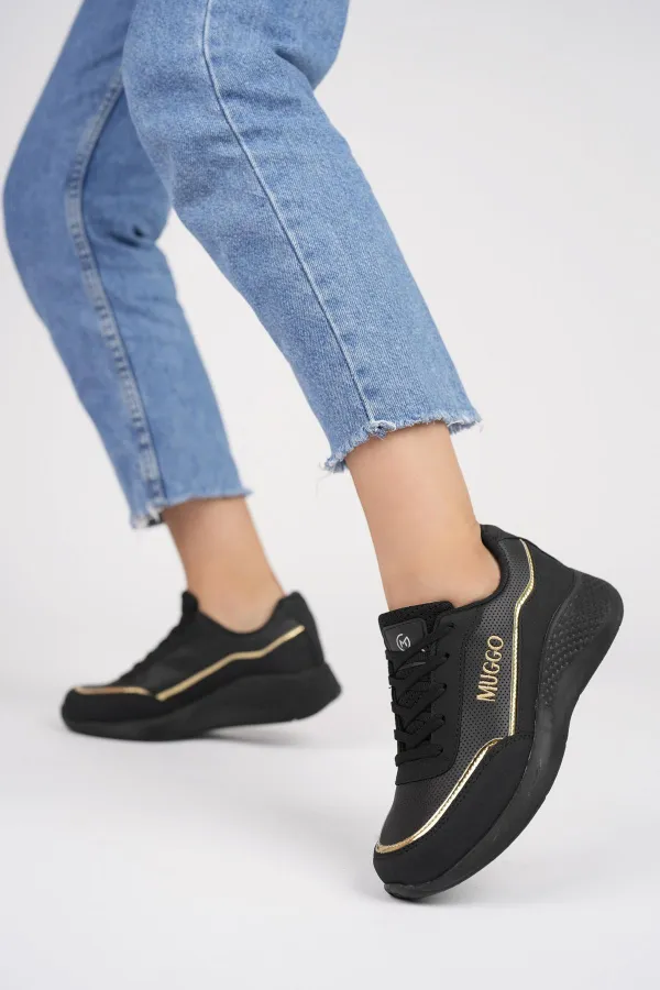 Chaussures de sport orthopédiques décontractées à lacets pour femmes Muggo Happy Guaranteed, élégantes et confortables