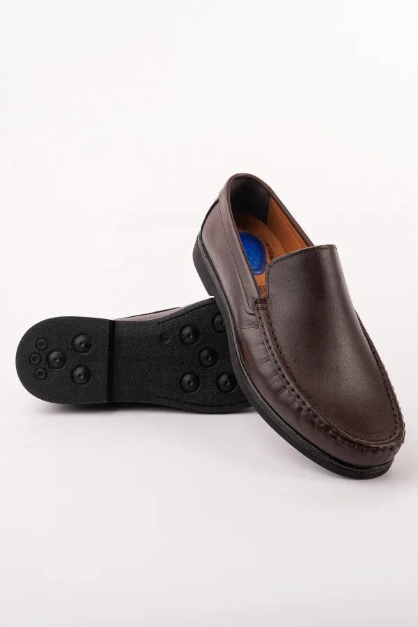 Muggo WINSOR Genuine Leather Laceless Comfortable Sole Men's Casual Classic Loafer Shoes