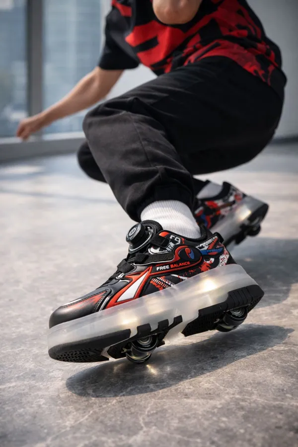 Muggo PATO Çocuk Işıklı Patenli Tekerlekli Sneaker Spor Ayakkabı