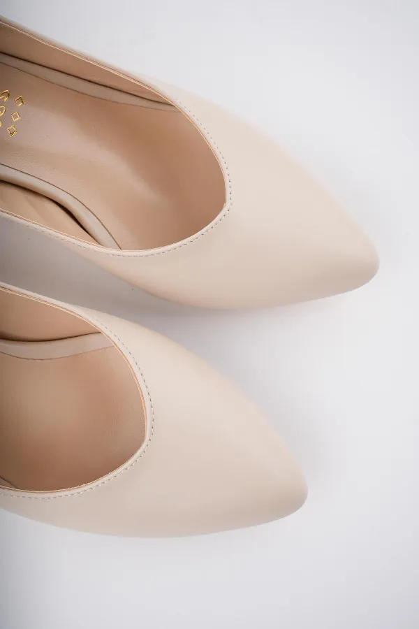 Muggo W0711 Guaranteed Women's Backless Classic Casual Style Elegant and Comfortable High-Heeled Shoes