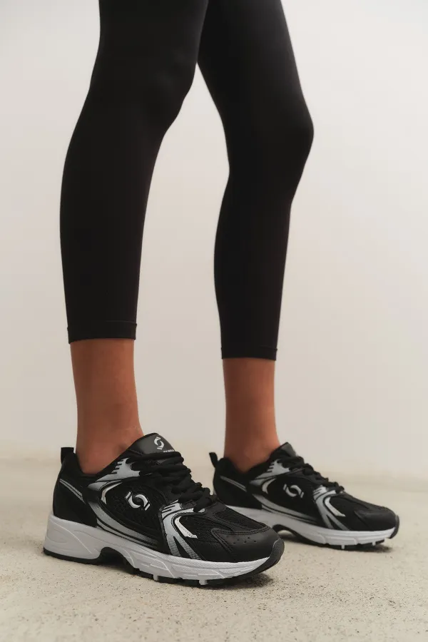 Muggo MOJEH Kadın Ortopedik Günlük Garantili Bağcıklı Yürüyüş Koşu Sneaker Spor Ayakkabı