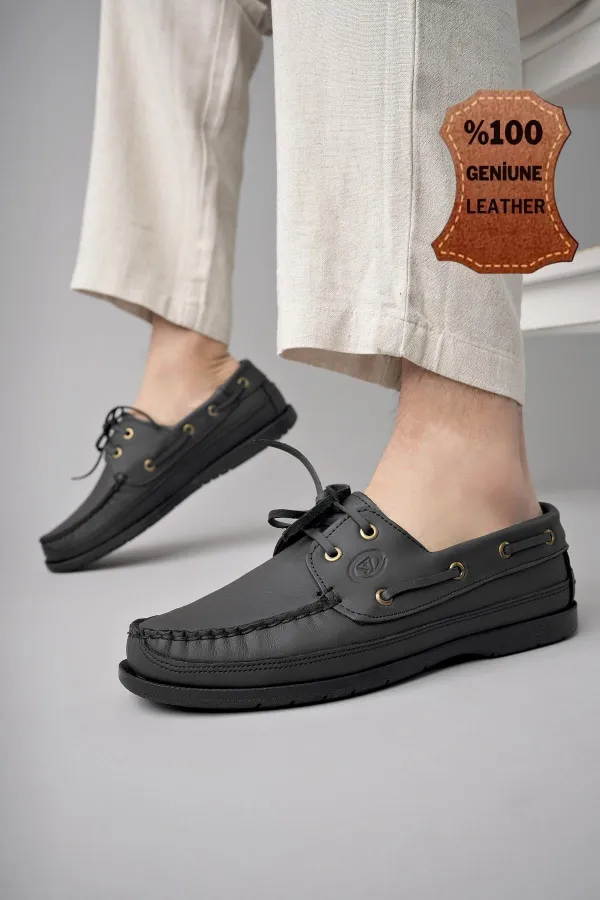 Muggo Sidro Guaranteed Genuine Leather Men's Classic Casual Shoes