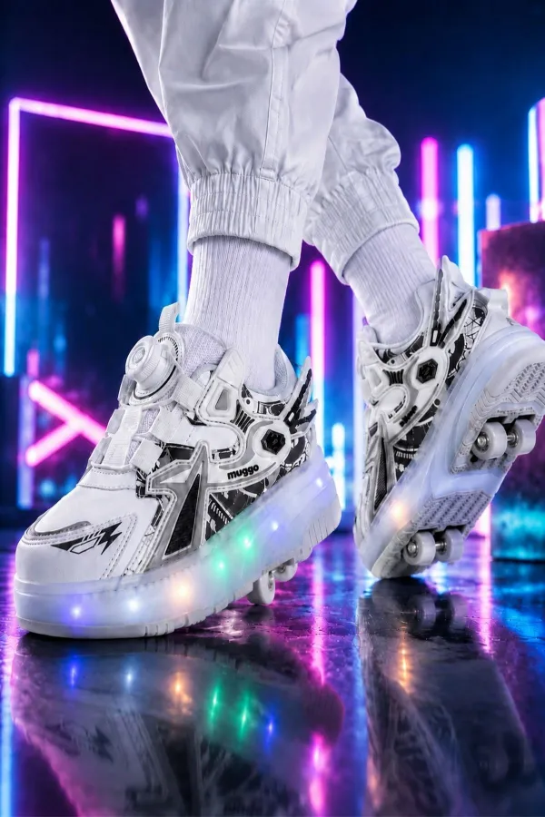 Muggo PATO Çocuk Işıklı Patenli Tekerlekli Sneaker Spor Ayakkabı