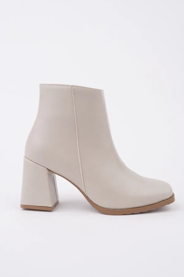 Bottes Muggo DIVINA à bout carré et talon épais avec fermeture éclair pour femmes