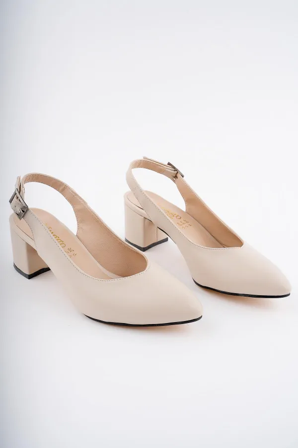 Muggo W0711 Guaranteed Women's Backless Classic Casual Style Elegant and Comfortable High-Heeled Shoes