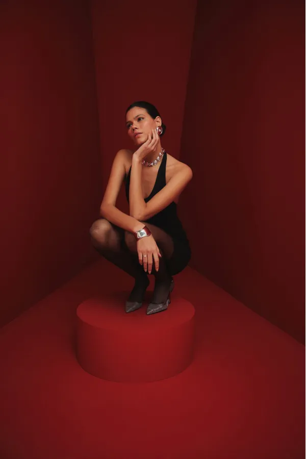 Muggo ARYNA Sivri Burun Arkası Açık Günlük Klasik Kadın Topuklu Ayakkabı