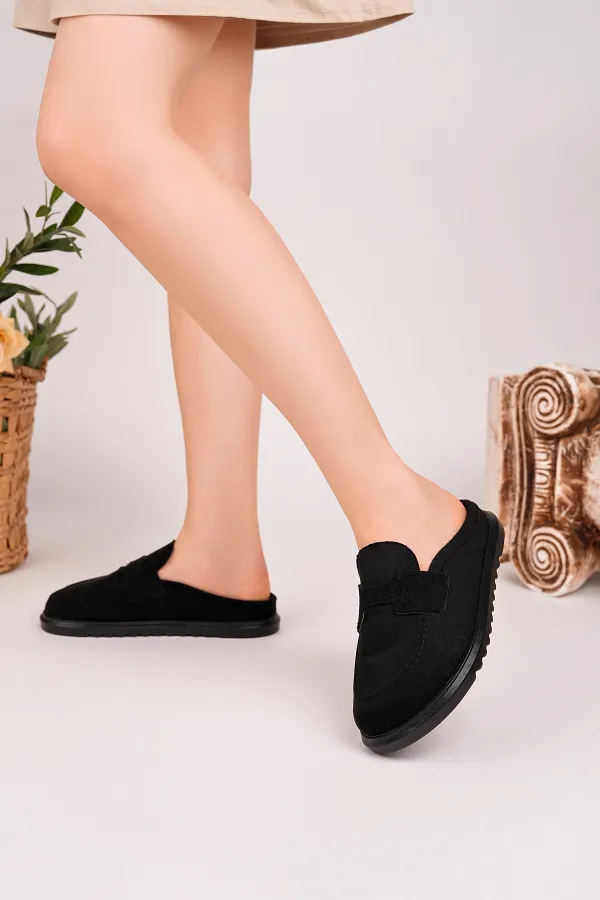 Mocassins Muggo Vintage en cuir suédé, décontractés et confortables, à bout fermé, pour femmes.