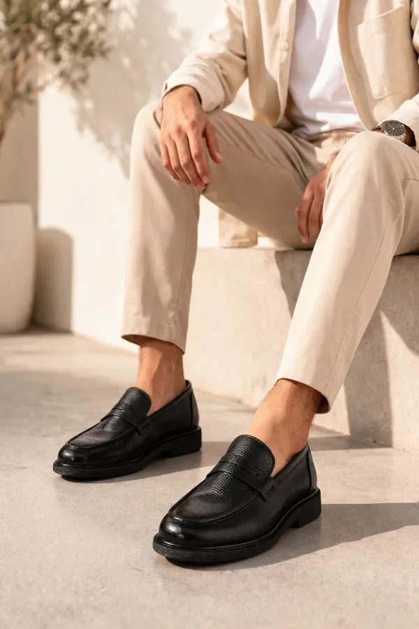 Muggo PEDRO Genuine Leather Slip-on Men's Classic Casual Shoes Muggo PEDRO Genuine Leather Slip-on Men's Classic Casual Shoes