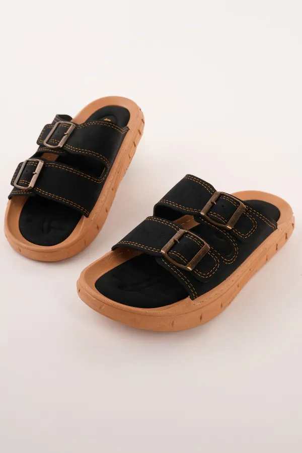 Muggo AUGUSTA Ayarlanabilir Çift Tokalı Günlük Erkek Terlik