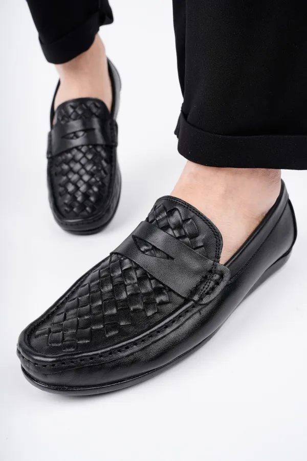 Chaussures décontractées pour hommes Muggo WOLTZ en cuir véritable classique garanti