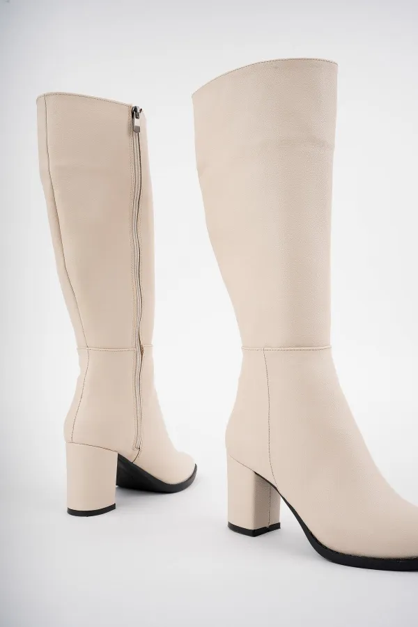 Muggo Almira Garantili Kadın Topuklu Çizme