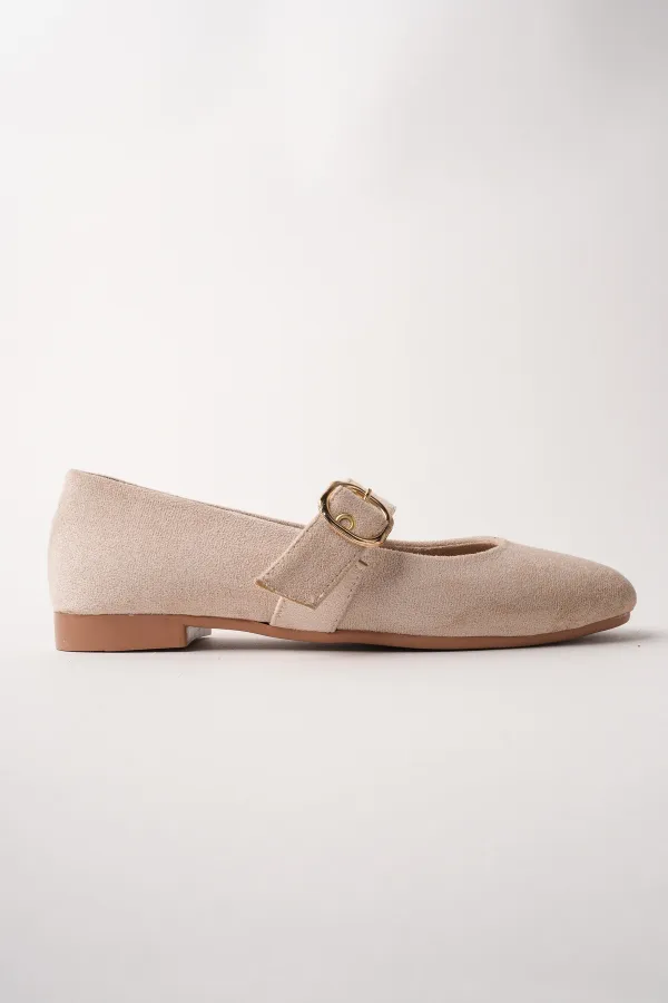 Ballerines en cuir pour femmes Muggo HALSEY à boucle dorée