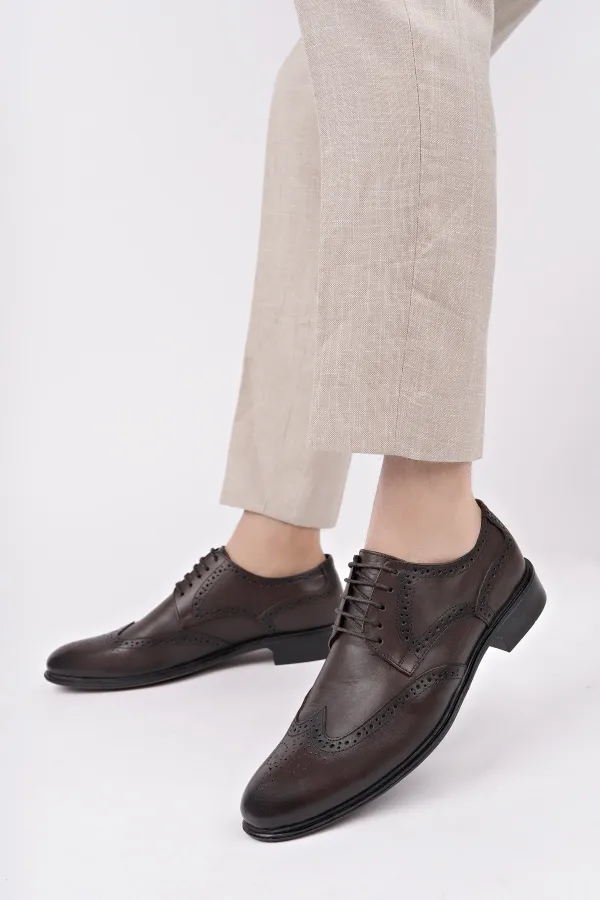 Chaussures classiques pour hommes Muggo H046 en cuir véritable