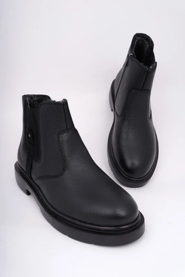 Muggo GERALT Fermuarlı İçi Kürklü Erkek Kışlık Bot