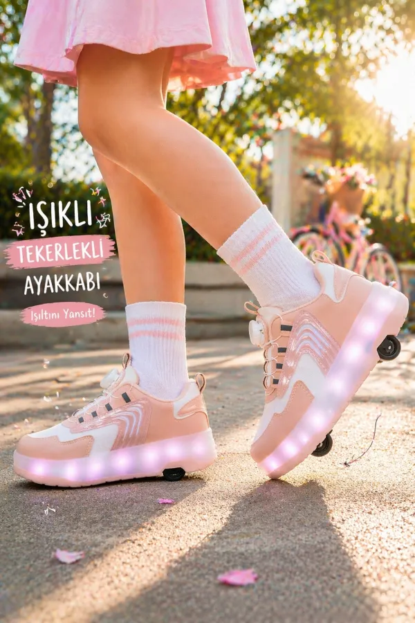 Muggo FLOW Kids Light-Up Roller Skate Sneaker Sports Shoes Muggo FLOW Kids Light-Up Roller Skate Sneaker Sports Shoes