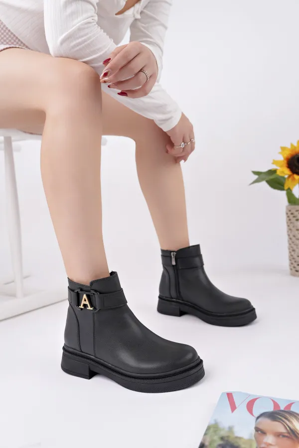 Bottes zippées pour femmes Muggo VENTOZA avec détail de ceinture et de boucle