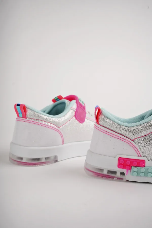 Muggo SONİC Garantili Legolu Bağcıklı ve Cırtlı Ortopedik Çocuk Sneaker Spor Ayakkabı