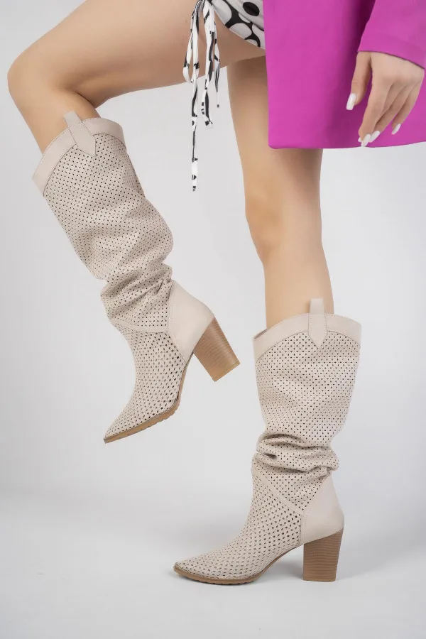 Muggo Maryland Garantili Kadın Lazer Kesim Şık Tarz ve Rahat Yazlık Bot