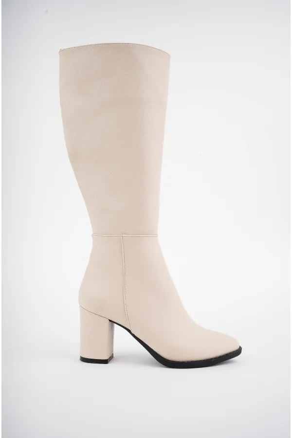 Muggo Almira Garantili Kadın Topuklu Çizme