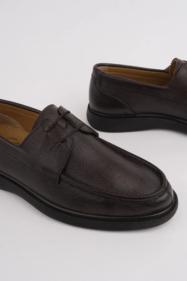 Chaussures décontractées classiques pour hommes Muggo FATHER en cuir véritable, à lacets et semelle confortable