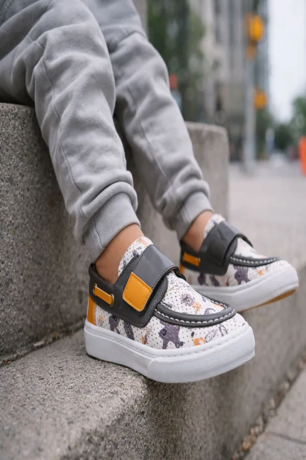 Chaussures de sport décontractées pour enfants Muggo RABIDS à motifs velcro