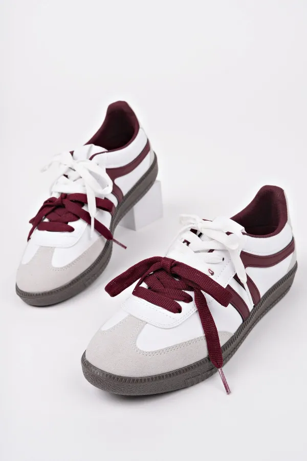 Muggo RETRO Çift Bağcıklı Günlük Kadın Sneaker Spor Ayakkabı