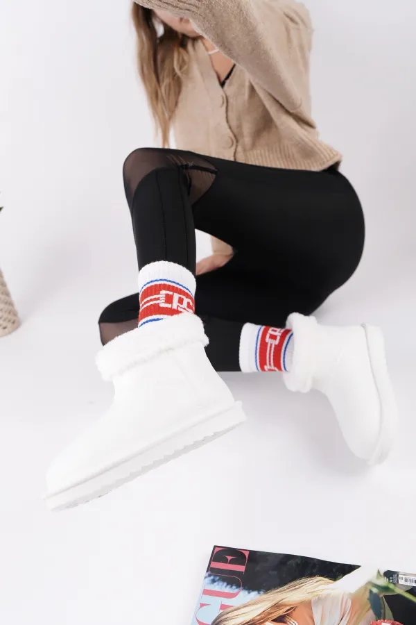 Muggo FROSTY Kadın Kürklü Yağmur Ve Kar Botu