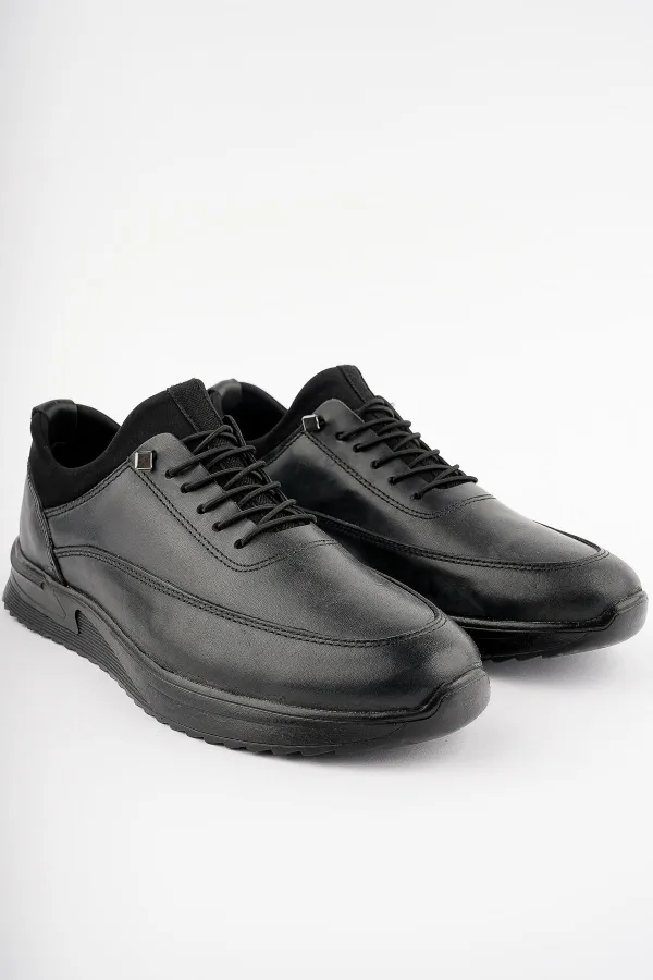 Muggo GRATUIT Garantie Chaussures orthopédiques confortables et classiques décontractées pour hommes en cuir véritable