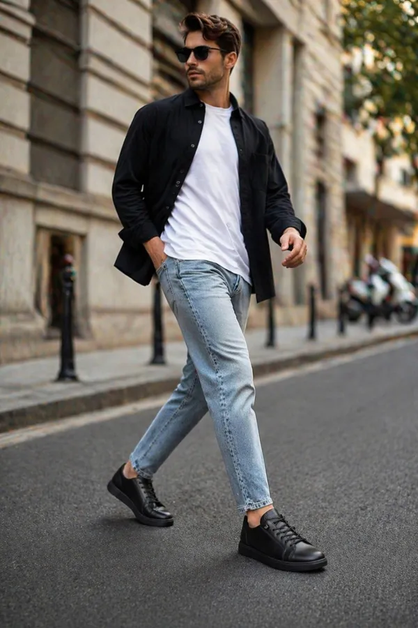 Muggo JUNO Hakiki Deri Bağcıklı Erkek Günlük Klasik Casual Ayakkabı