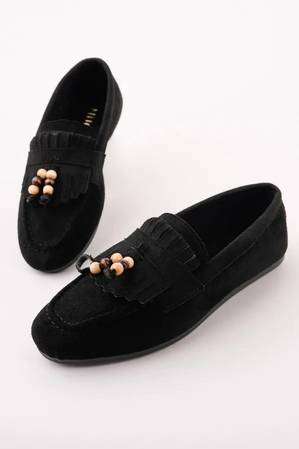 Muggo FAWN Colorful Beaded Detail Women's Casual Loafer Shoes Muggo FAWN Colorful Beaded Detail Women's Casual Loafer Shoes