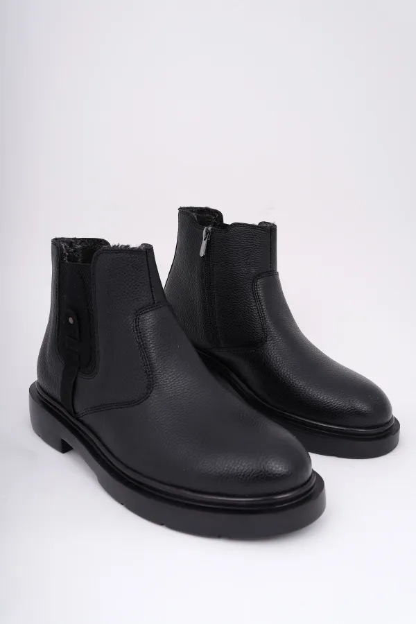 Muggo GERALT Fermuarlı İçi Kürklü Erkek Kışlık Bot