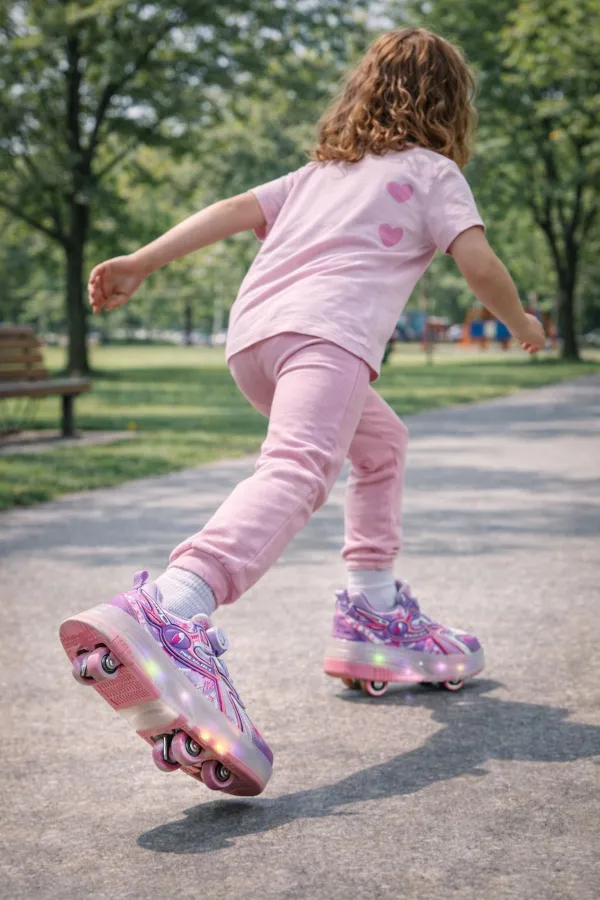 Muggo PATO Çocuk Işıklı Patenli Tekerlekli Sneaker Spor Ayakkabı