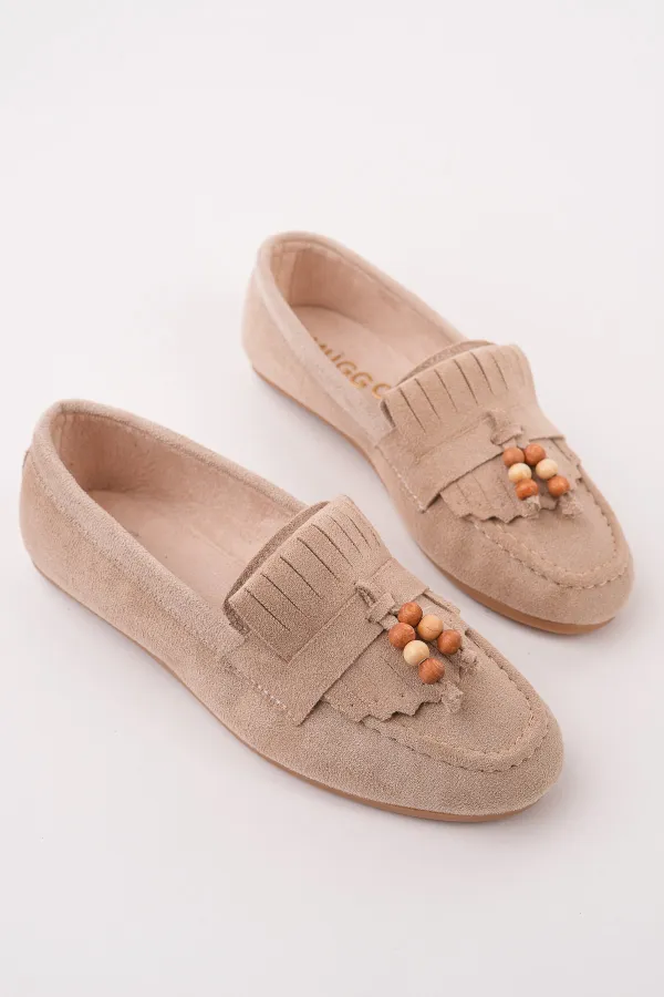 Muggo FAWN Colorful Beaded Detail Women's Casual Loafer Shoes Muggo FAWN Colorful Beaded Detail Women's Casual Loafer Shoes