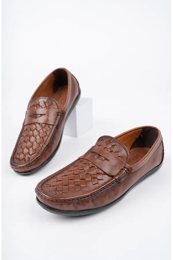 Chaussures décontractées pour hommes Muggo WOLTZ en cuir véritable classique garanti