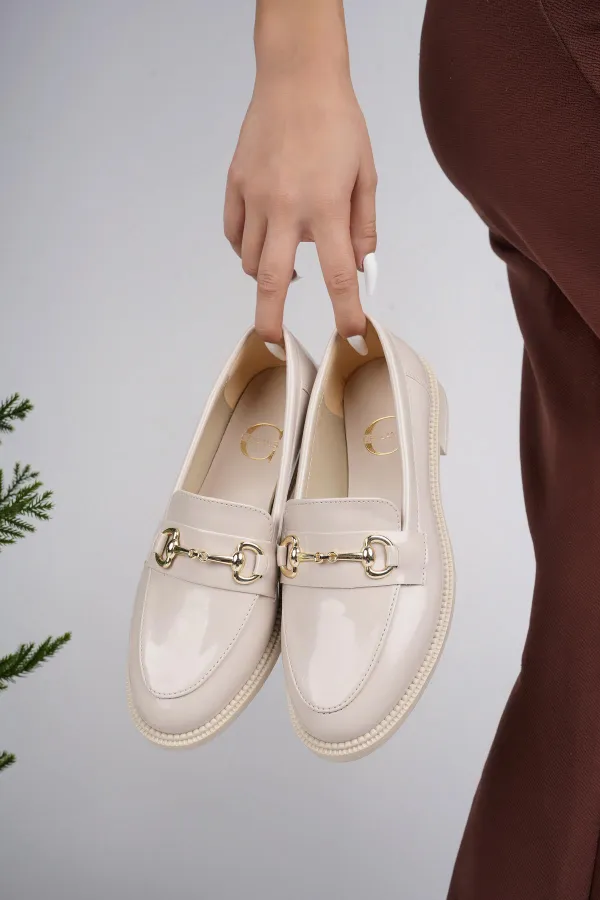 Muggo SUSSIE Guaranteed Metal Buckle Women's Loafer Casual Shoes