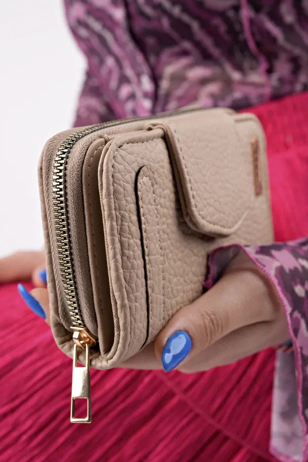 Muggo CHEKO Bozuk & Kağıt Para Bölmeli Fermuarlı Kartlık Kadın Cüzdan